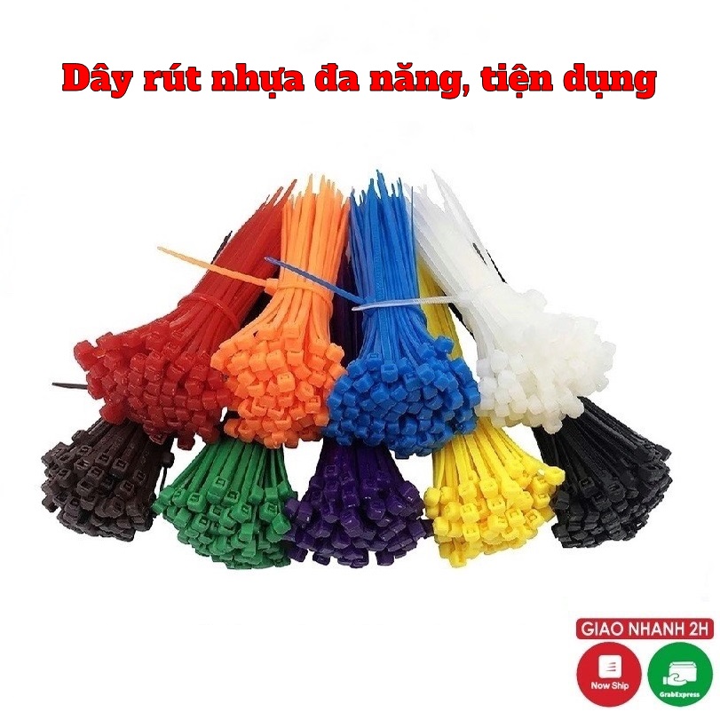 Combo 10 dây thít nhựa - dây rút nhựa - lạt nhựa loại 10cm, 15cm, 20cm