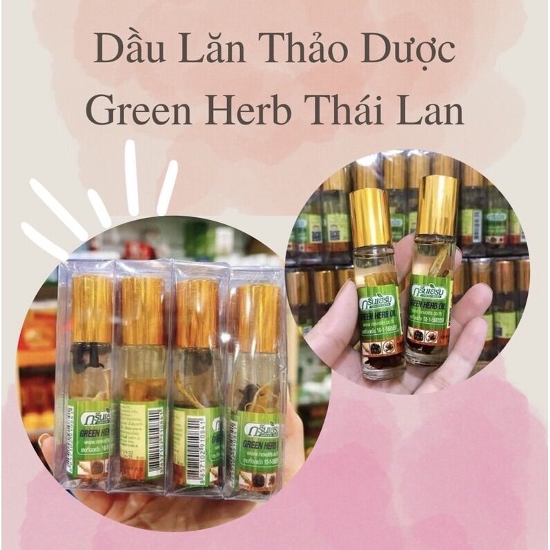 Dầu lăn nhân sâm thảo dược thái lan 8ml - ginseng green herb oil - lqc18