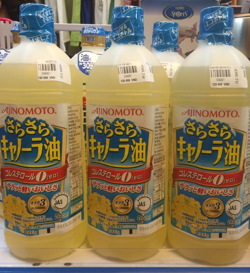 Dầu ăn hạt cải Ajnomoto Nhật bản date mới nhất thị trường