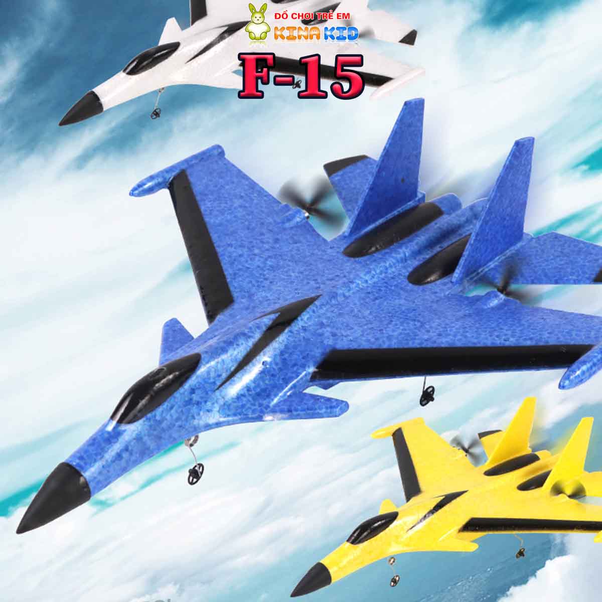Máy Bay Chiến Đấu Điều Khiển Từ Xa Tốc Độ Cao F15, Sóng 2.4Ghz, Bay Lượn Trên Không, Sử Dụng Pin Sạc