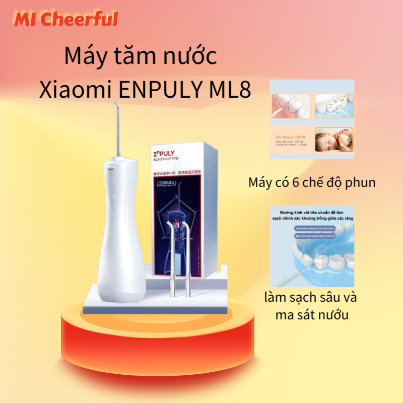 Máy tăm nước Xiaomi ENPULY ML8 chính hãng xịt vệ sinh làm sạch sâu răng
