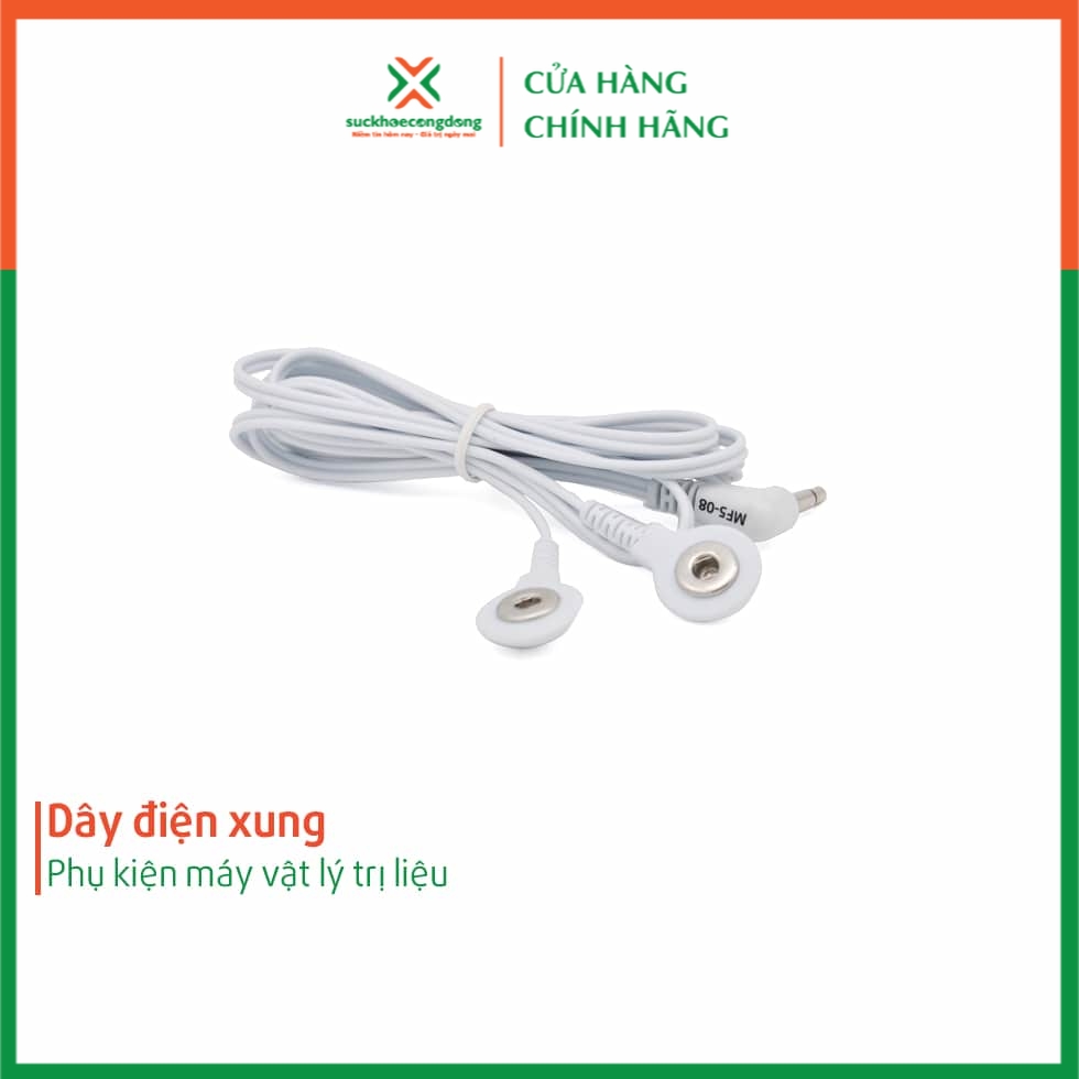 Dây massage diện xung, dây massage xung điện - Phụ kiện dùng cho máy massage cầm tay, máy massage điện xung, máy Vật Lý Trị Liệu Wonder MF5-08N, máy great 12, máy Doctor Home
