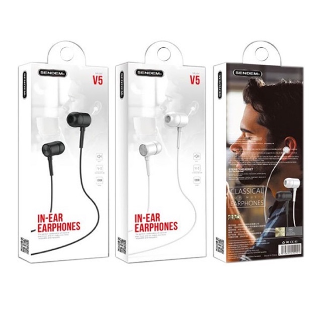 Tai nghe in-ear super bass sendem v5 - thể thao - cách âm - chất âm ấm hay