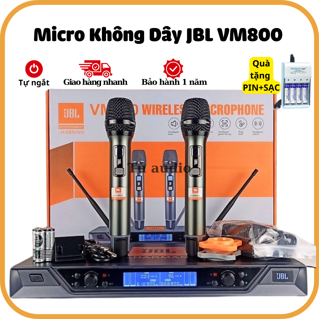 Micro không dây jbl cao cấp vm800 - hàng nhập khẩu