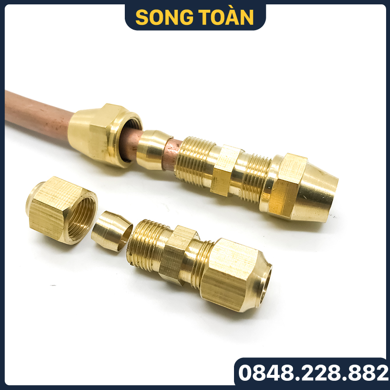 Nối Hạt Bắp, Bộ Hai Đầu Hạt Bắp Côn Lõm Hạt Bắp NPT Nối Ống Đồng, Ống PU Phi 6 8 10 12mm