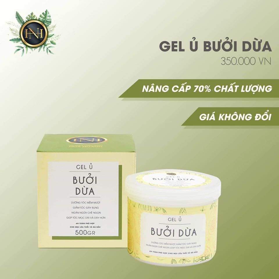 Ủ xả bưởi dừa - miu cosmetics gel ủ bưởi dừa nga hoàng 500gr nuôi dưỡng mái tóc chắc khỏe
