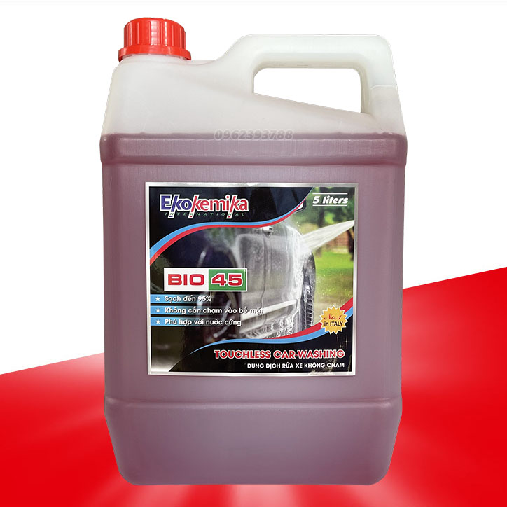 Nước rửa xe không chạm Bio 45 Ekokemika can 5 lít BIO45 rửa ô tô xe máy