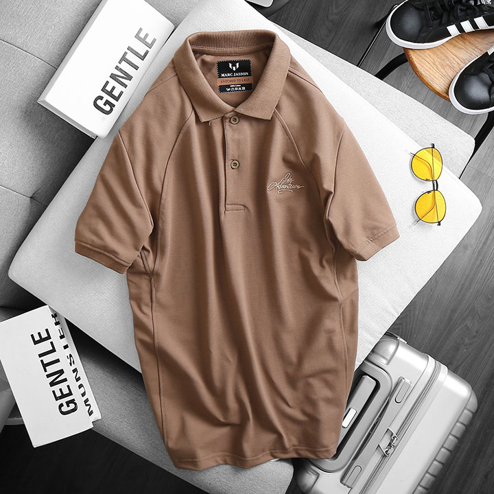 Áo thun nam Polo tay ngắn cotton cá sấu thêu logo ,form chuẩn , cao cấp