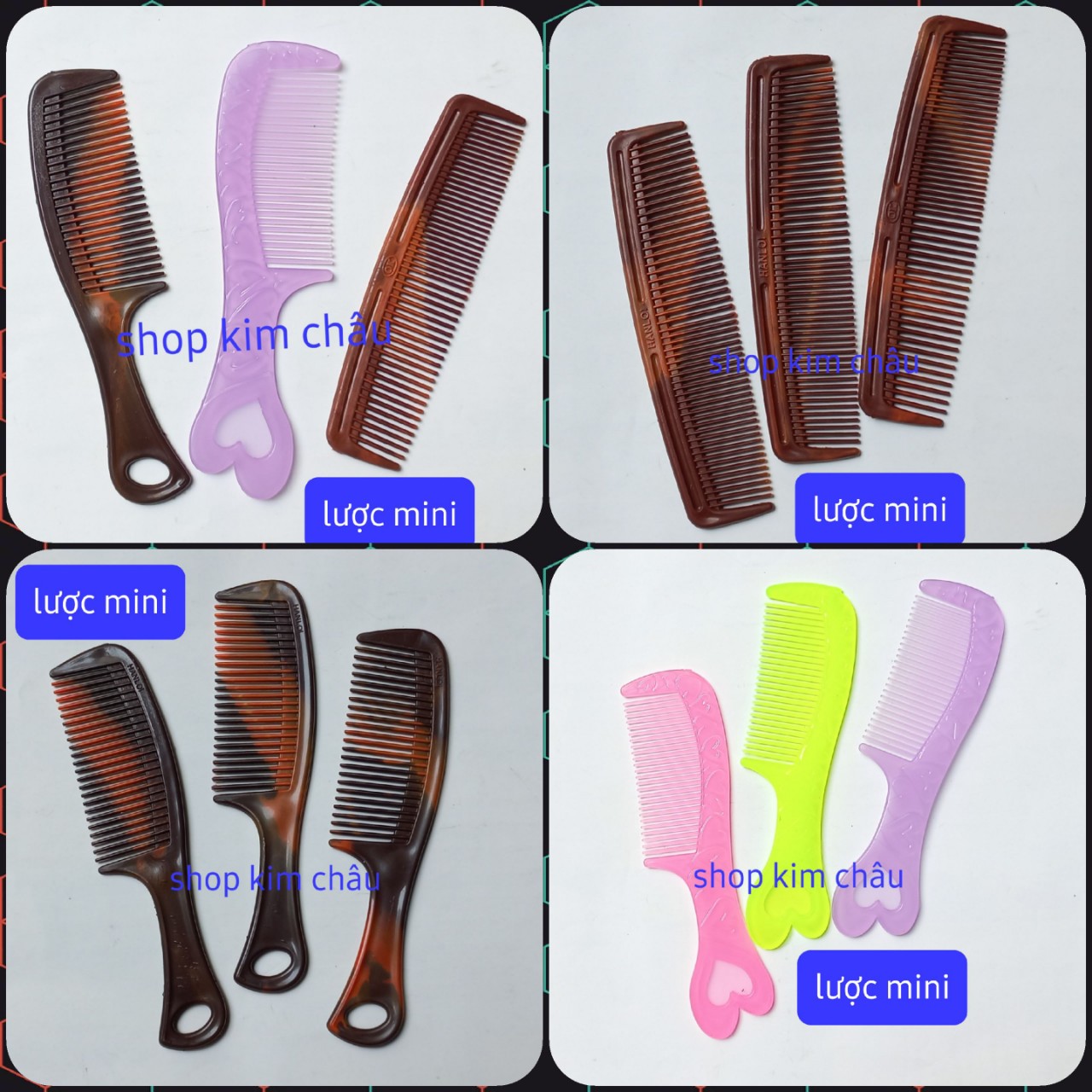 Combo 3 cây Lược chải tóc mini bỏ túi thích hợp đi du lịch