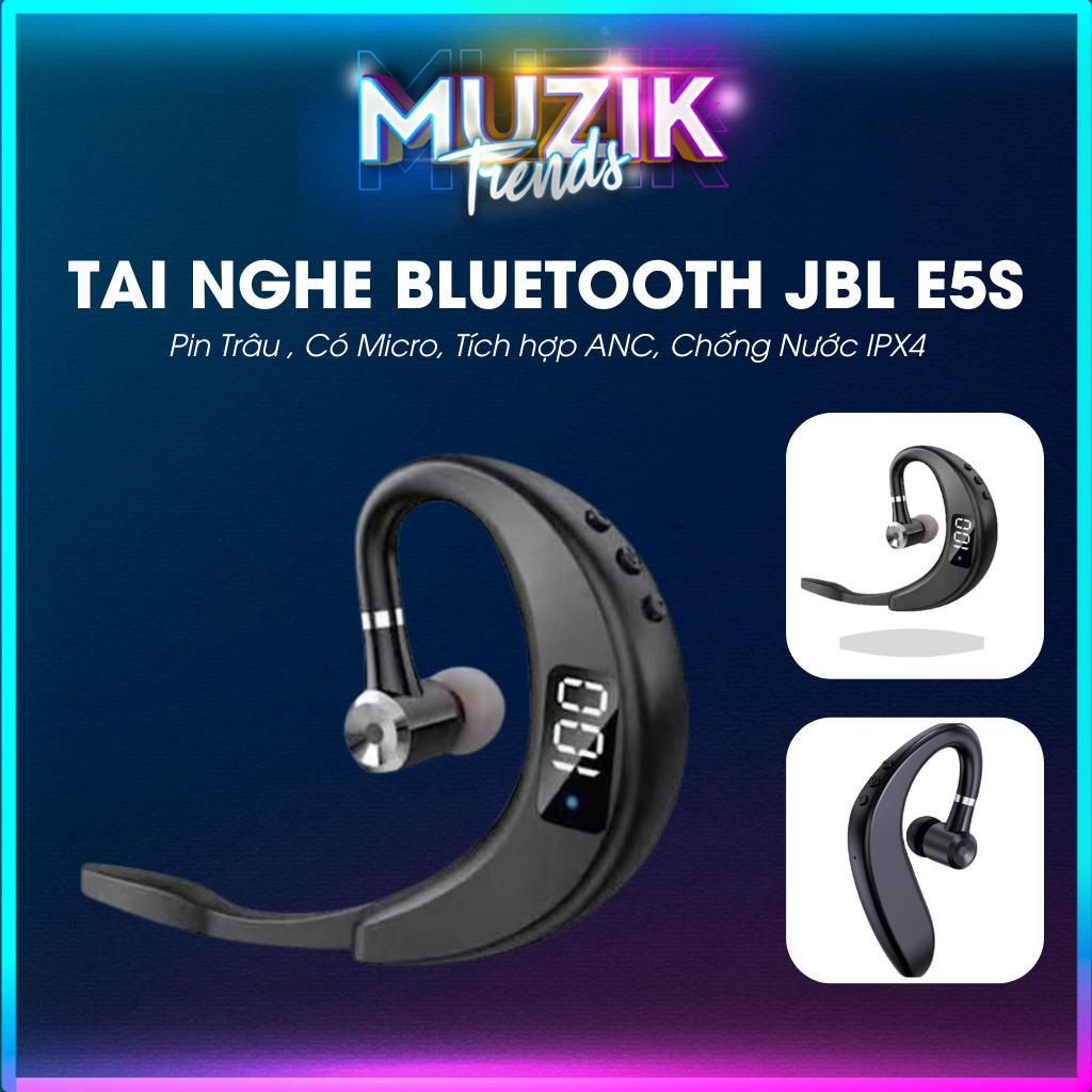 Tai nghe Bluetooth Over Ear, Tai Nghe Nhét Tai Không Dây JBL E5S