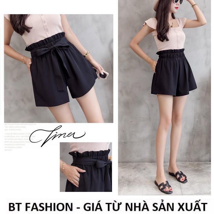 Quần Sọt Đùi Nữ Giả Váy Thời Trang Hàn Quốc Mới - BT Fashion (VA7B-Nơ Nhúng)