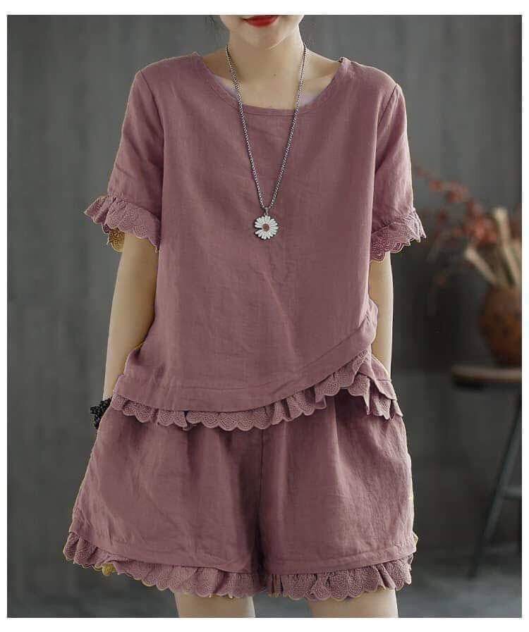 Set bộ đùi thời trang phối ren siêu hot