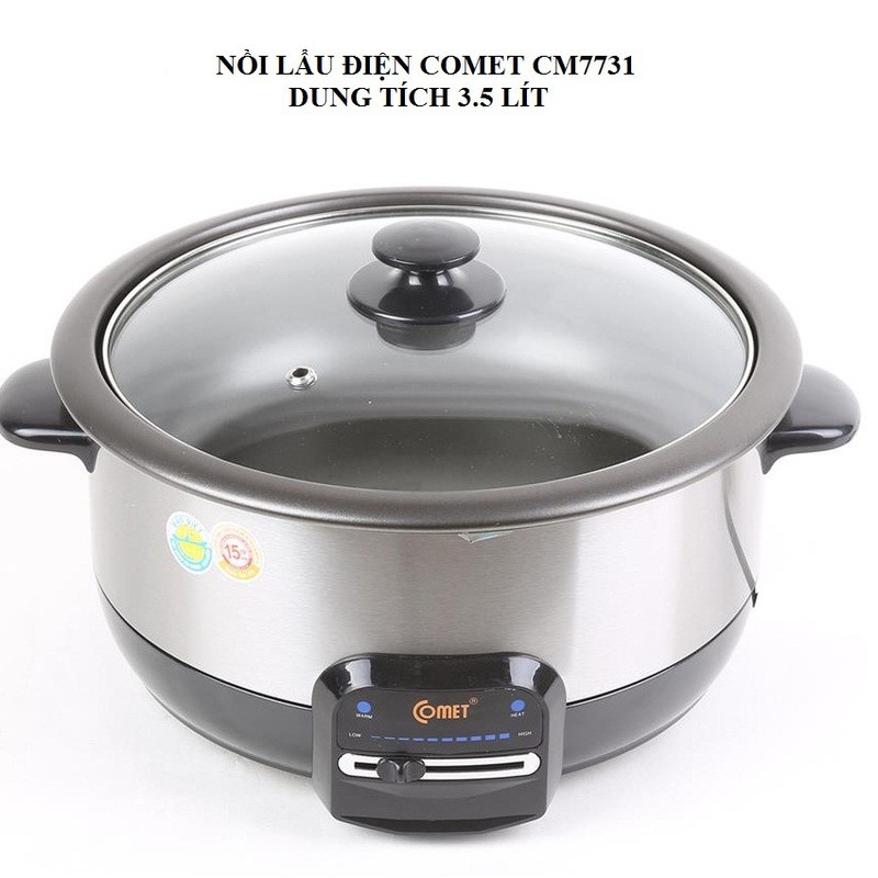 NỒI LẨU ĐIỆN ĐA NĂNG COMET CM7731 - DUNG TÍCH 3.5 LÍT CÔNG SUẤT 1300W