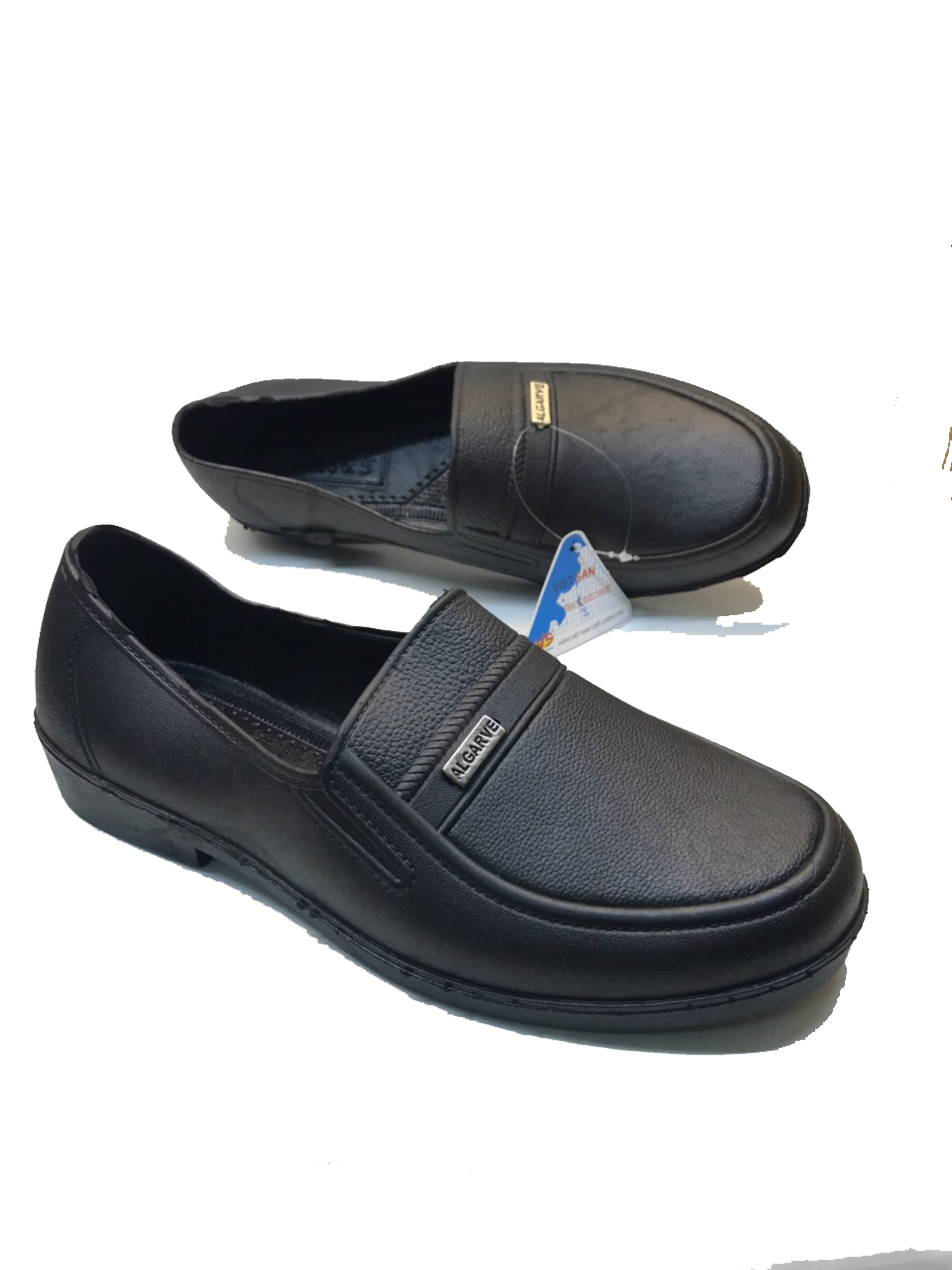 Giày lười nam đi mưa Việt San màu đen size 39-43, giày nhựa nam Việt San màu đen, giày bảo hộ lao động