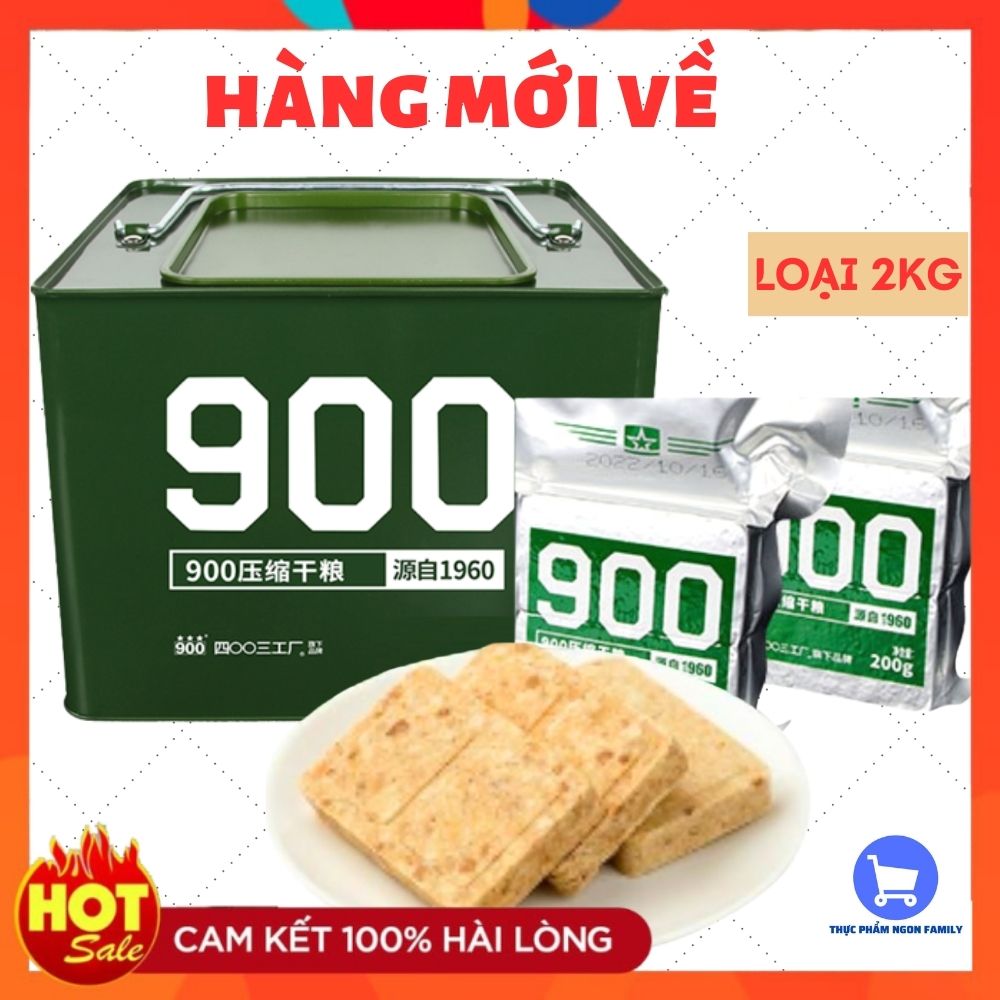 1 hộp 2kg Lương khô Quân Đội Trung Quốc 900 ba sao hàng cực chuẩn