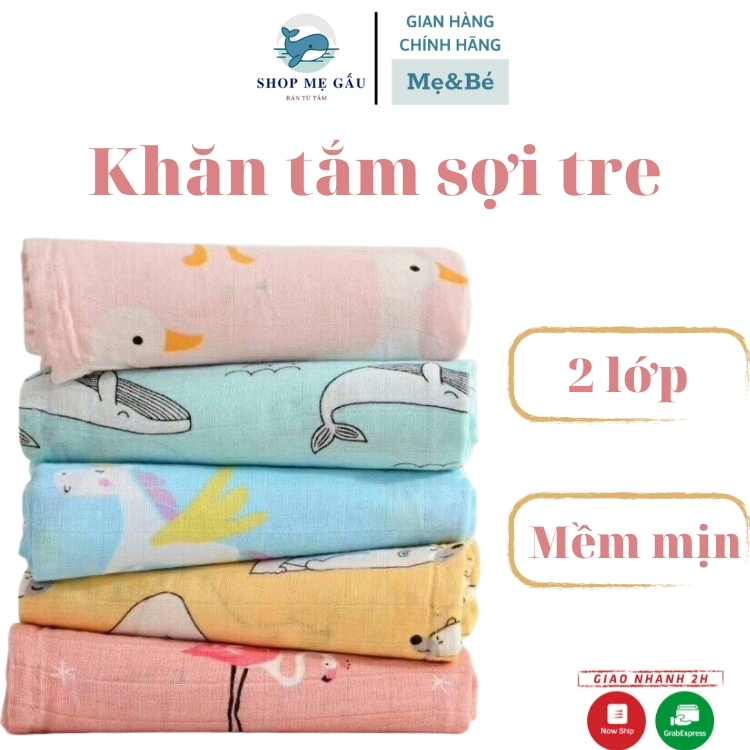 Khăn tắm sợi tre Aden&Anais, khăn choàng cho bé 2 lớp mềm mịn