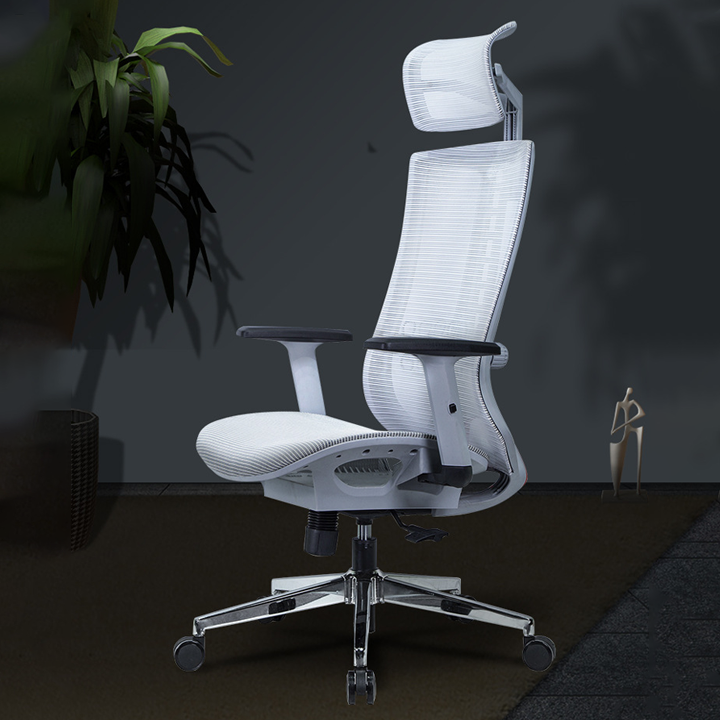 Ghế Xoay Văn Phòng Cao Cấp, Ghế công thái học Ergonomic tựa đầu 3D, Đệm và Tựa lưng chất liệu lưới cao cấp, thoáng khí, chống mồ hôi và chống bám bụi bẩn