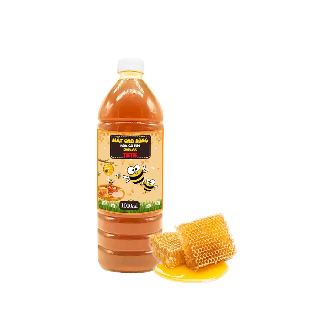 Mật ong hoa cỏ kim daklak tete vietnamfood 1 lit