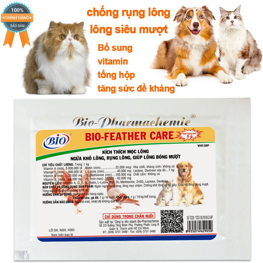 Gói Bột Bio Feather Care vitamin tổng hợp-Giúp ngừa rụng lông,mọc lông và lông óng mượt-79211