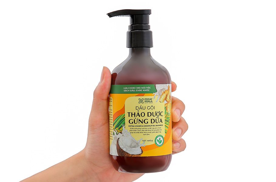 Cặp dầu gội - xả Hữu cơ Gừng dừa - sạch gàu, nấm ngứa da đầu, giảm gãy rụng hiệu quả, kích mọc tóc nhanh gấp 7 lần, chống lạnh da đầu