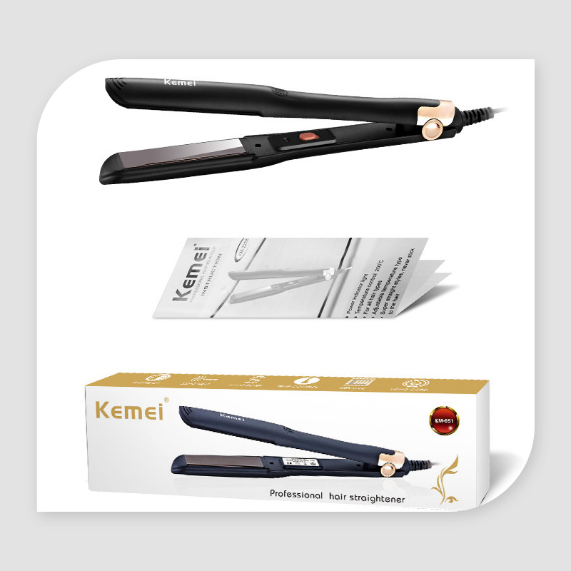 Siêu rẻ - Máy kẹp tóc kemei 851, mày duỗi tóc chính hiệu Kemei, dụng cụ ép thẳng tóc giúp bảo vệ tóc chống gãy rụng, máy ép tóc tạo kiểu tóc