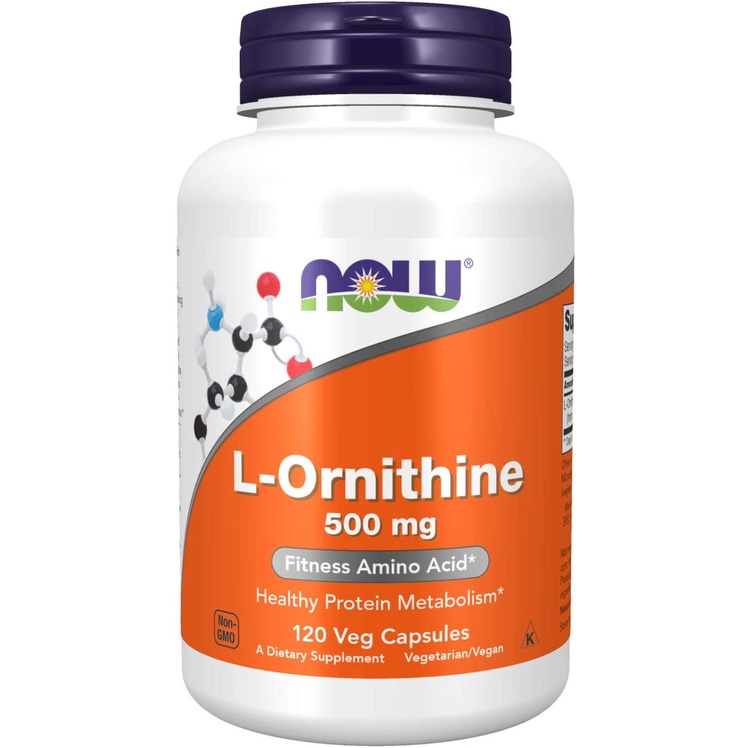 Giải Độc Gan | NOW L-Ornithine [500MG] [120 Viên] Amino Acid - Chính Hãng Muscle Fitness