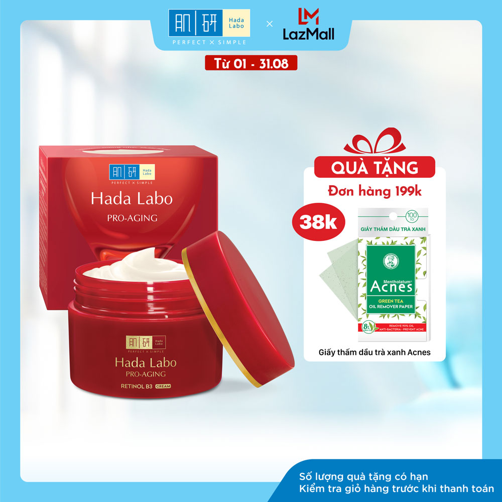 Kem dưỡng cải thiện lão hóa Hada Labo Pro-Aging Retinol B3 Cream 50g