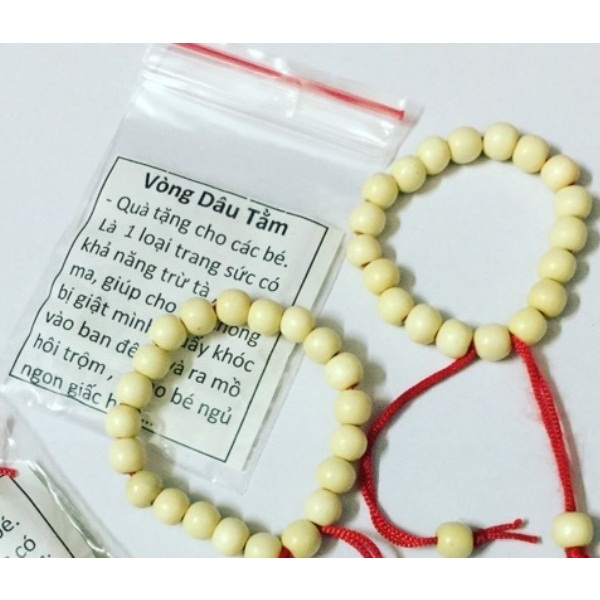 Vòng dâu tằm đeo tay, chân cho bé - cho bé từ sơ sinh đến 2 tuổi