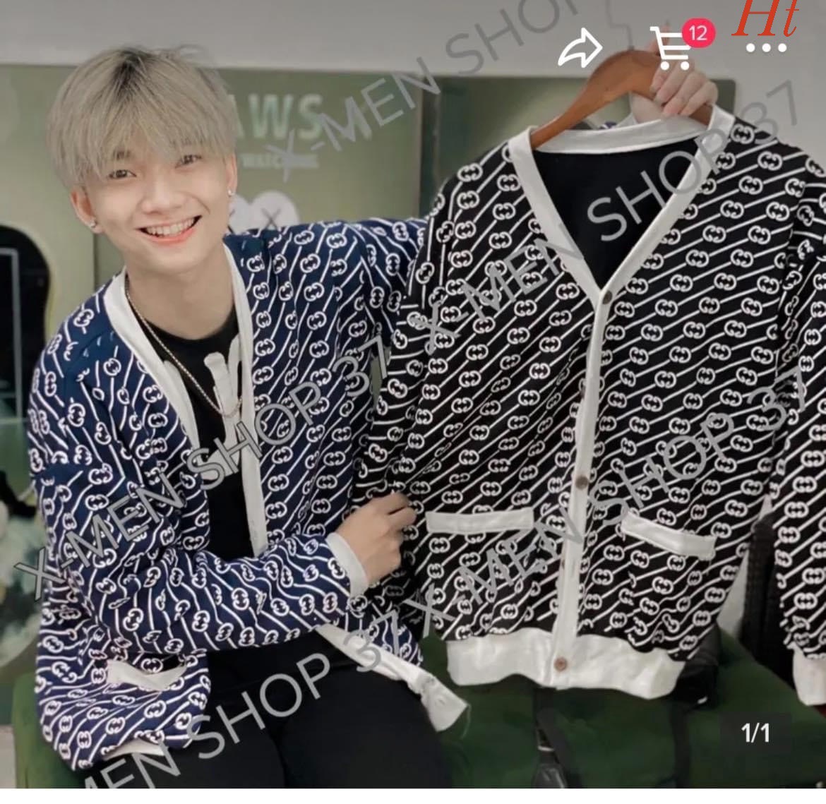 Áo cardigan gc hoạ tiết - áo khoác cardigan gc nam nữ