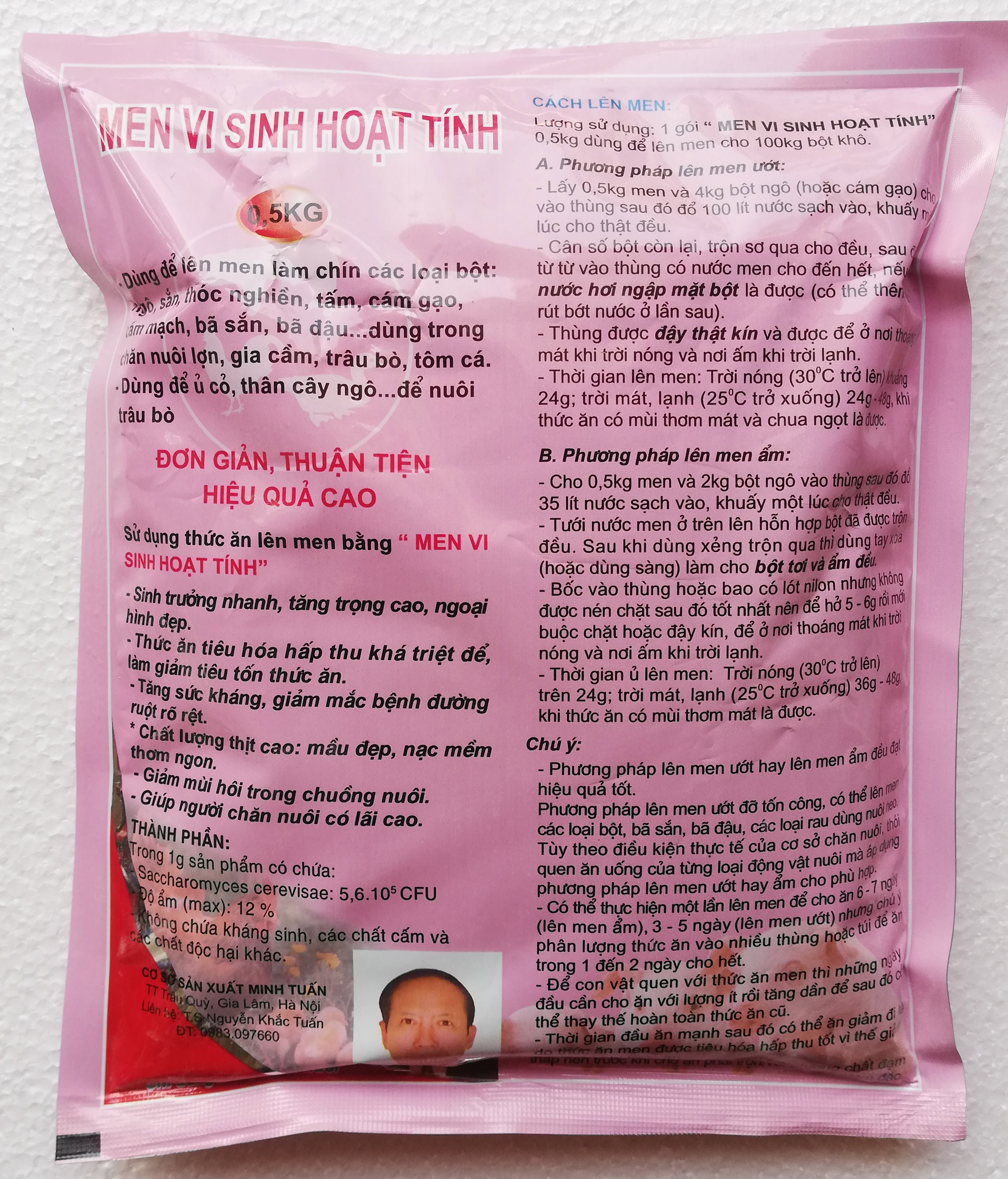 10 gói Men ủ vi sinh hoạt tính 500g