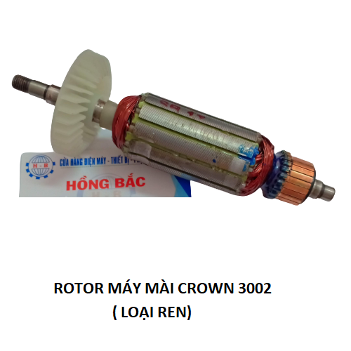 Rotor lắp máy mài crown 3002 ren- Ruột đồng