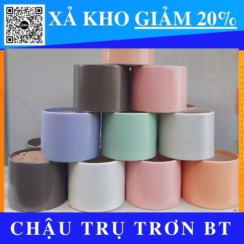 (8x8cm)Chậu trụ trơn mini trồng cây Để Bàn, Cây Nội Thất, Sen Đá, Xương rồng, Cây Bonsai cao 8cm