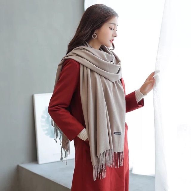 Khăn choàng quàng cổ giữ ấm Cashmere Chất Len Dệt Mịn
