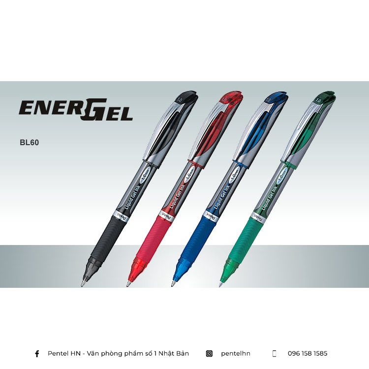 Bút ký nhật bản pentel bl60 | bút ký mực gel cao cấp cho chữ ký hoàn hảo | pentel energel bl60 nét 1.0mm