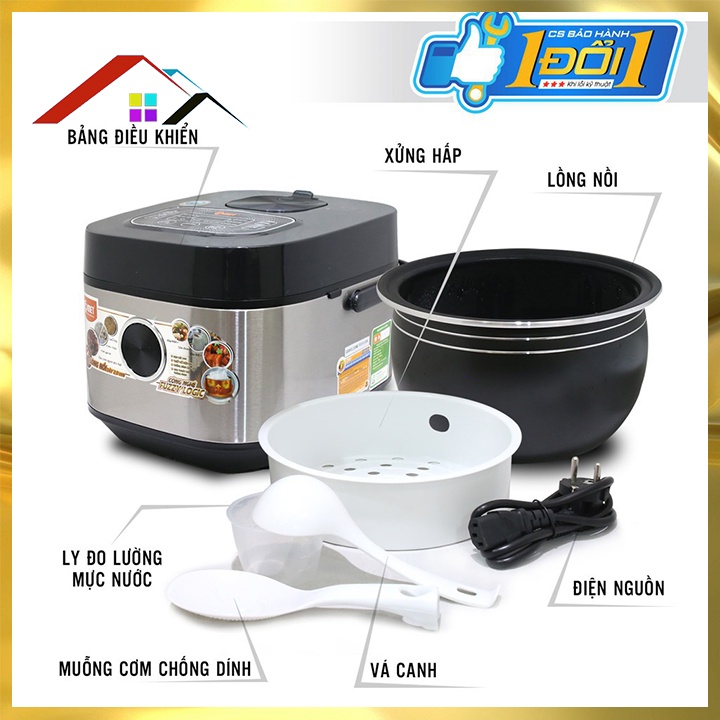Nồi cơm điện tử comet 1.8 lít cm8088 cao cấp nồi cơm điện đa năng chống dính được bảo hành 12 tháng tại tổng kho gia dụng