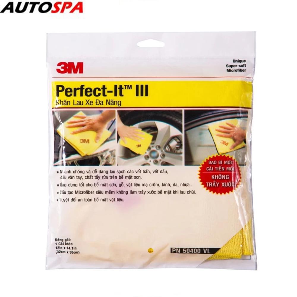 Khăn lau xe ô tô siêu sợi 3M Perfect-It Super Soft Microfiber 32x36cm