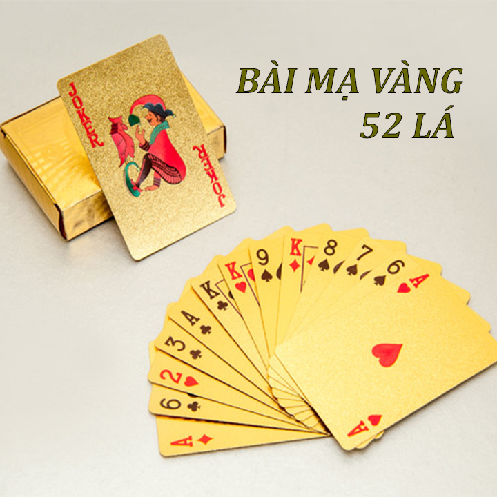Bộ bài tây mạ vàng đôla, euro, dubai cao cấp tết 2021 - Bộ bài tây mạ bạc dolar 52 lá đẹp cute - Bộ bài tiến lên không gãy không thấm nước có phản quang