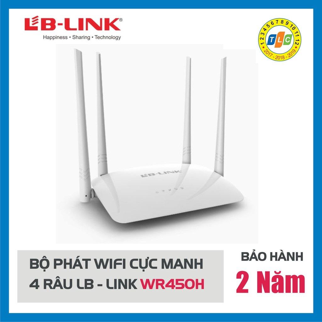 Bộ phát sóng wifi 4 râu cực mạnh LB-LINK BL-WR450H - Bảo Hành 24 tháng - WR-450H