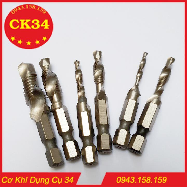Mũi Khoan taro - Bộ Taro Cho Máy Khoan M3-M10 HSS cao cấp 6PC