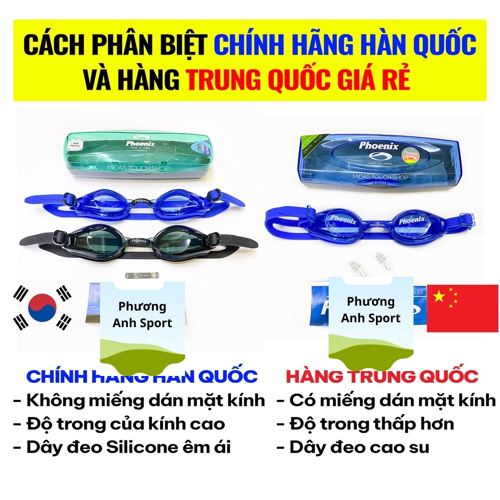 Mắt kính bơi trẻ em và người lớn phoenix 203 cao cấp