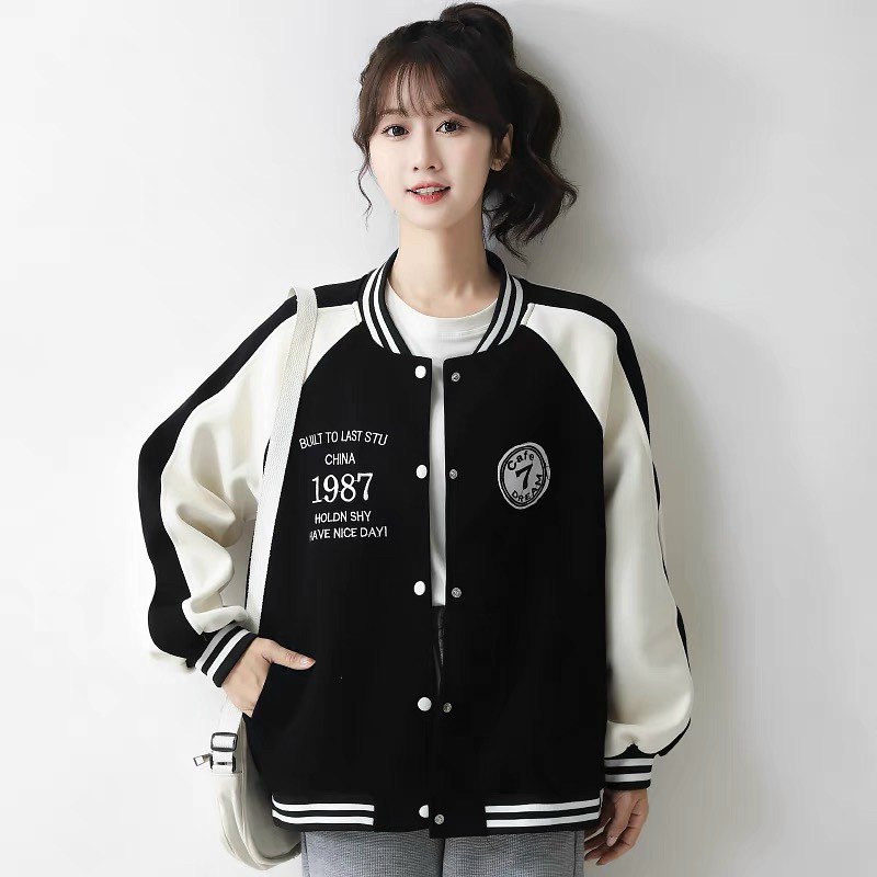 Áo Khoác Bomber Nữ Logo 1987 phong cách trẻ trung cá tính