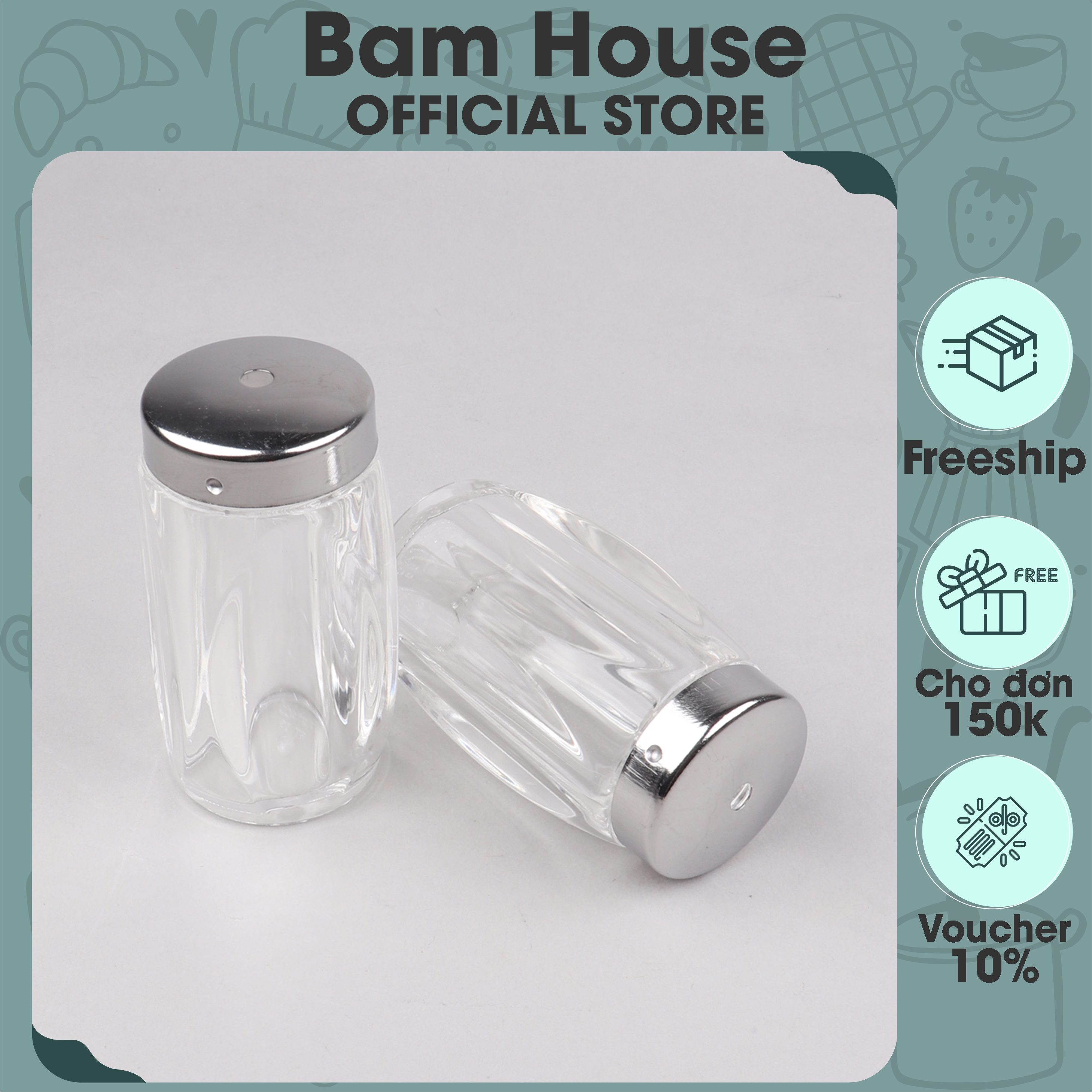 Hủ tăm nhựa Bam House chất nhựa Acrylic thon gọn cao cấp HTN05 – Hủ đựng tăm Hu tam nhua