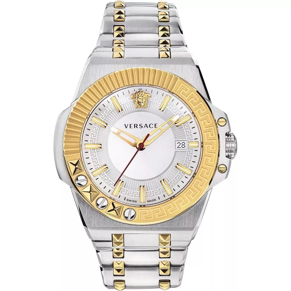 Đồng hồ đeo tay nam dây kim loại thể thao cao cấp Ver$ace size 45mm chống nước fullbox , shop kiwi