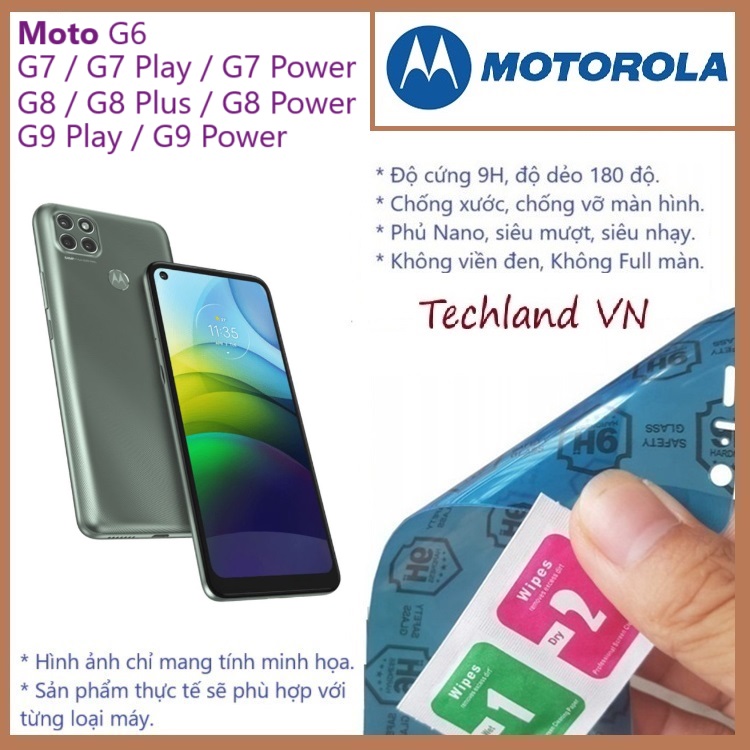Cường Lực Phủ Nano Motorola Moto G6 / G7 / G8 / G9 / G7 Play / G7 Power / G8 Plus / G8 Power / G9 Play / G9 Plus  - Trong Suốt, Không Full Màn