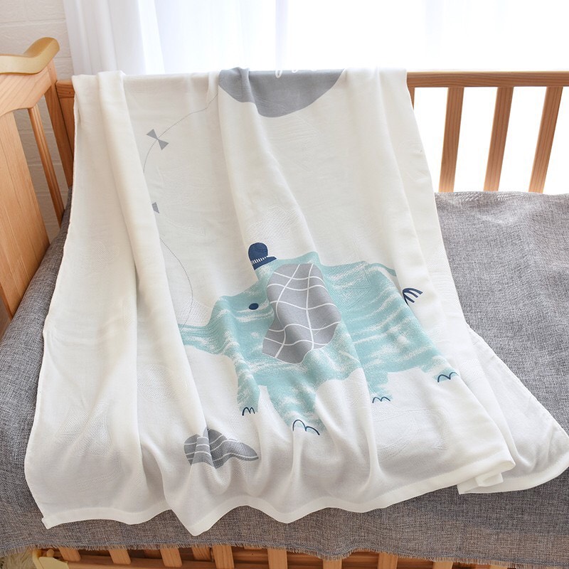 Mền Chăn - khăn lụa cotton cao cấp siêu mềm mịn và mát cho bé 1m1x 1m2