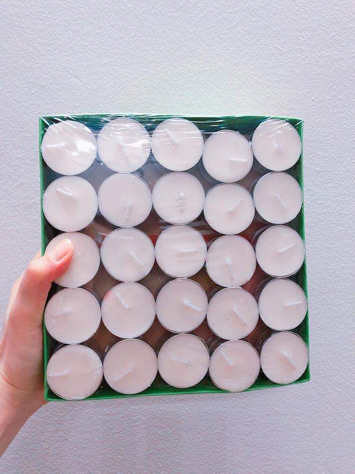 Nến Tealight Trang Trí màu trắng