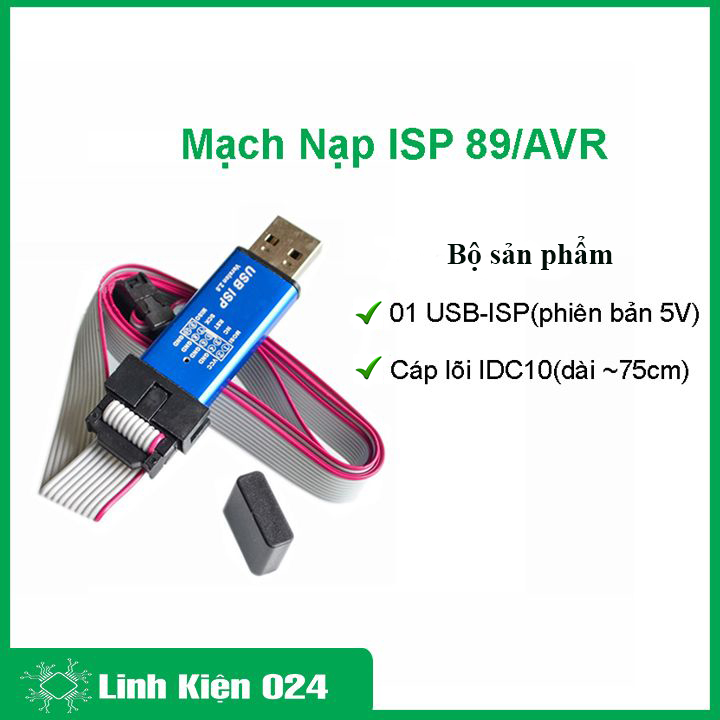 Mạch nạp cổng usb isp 89/avr