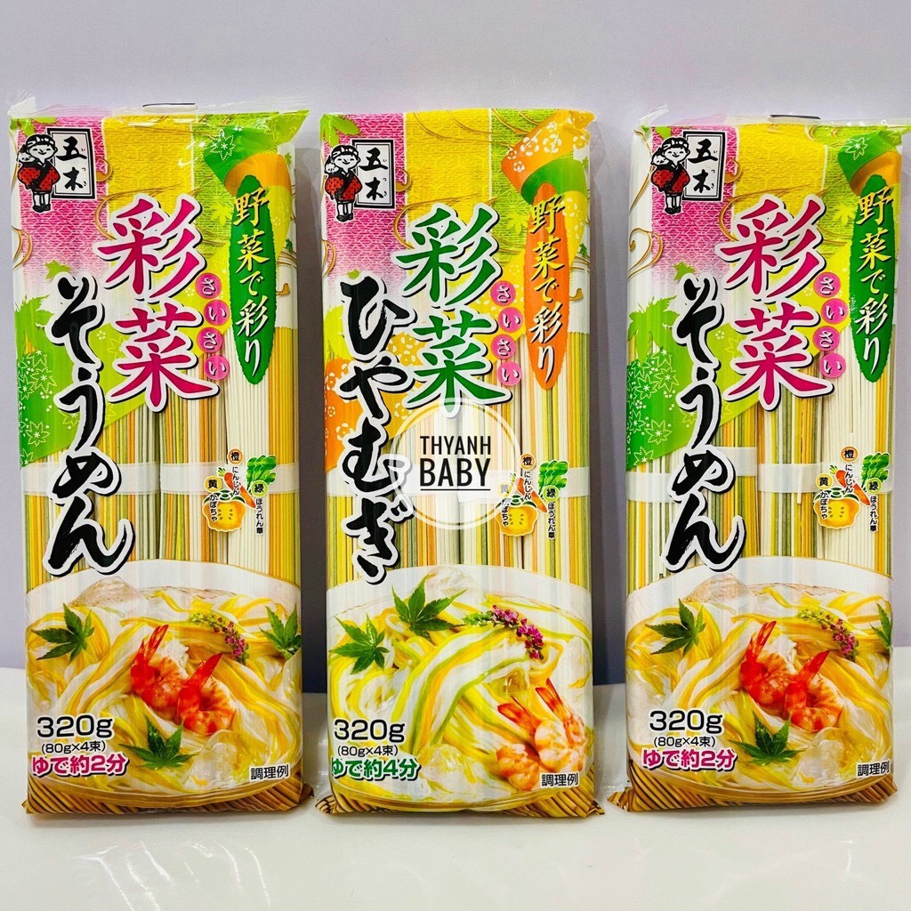Mỳ Somen Ngũ Sắc Vị Rau Củ 320g Cho Bé (Date 06/2025)