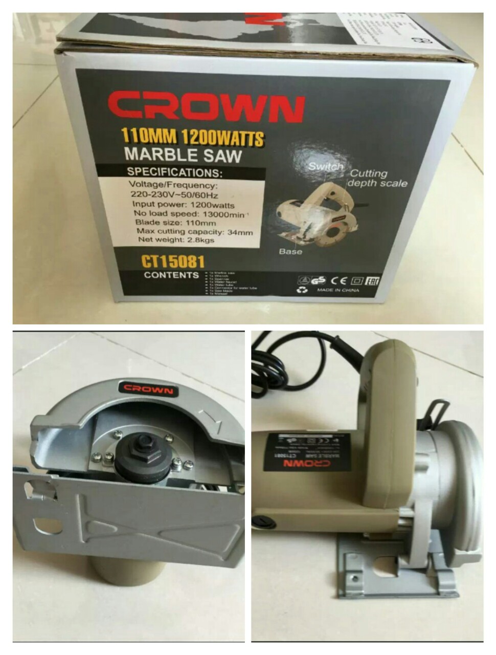 Máy cắt gạch Crow