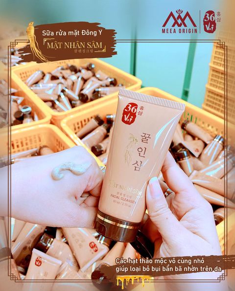 Sữa Rửa Mặt Mật Nhân Sâm- Cao sâm mụn đỏ 36 vị